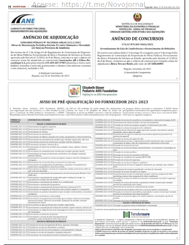 _tendersure's tweet photo. Tendersure is managing the supplier prequalification for Elizabeth Glaser Pediatric Aids Foundation (EGPAF) Mozambique. #Tendersure provides an efficient and transparent process and enables automated evaluation of bids. More details on https://t.co/PQhQOkGI3w
#Mozambique #tenders https://t.co/1EbeoLEVkN