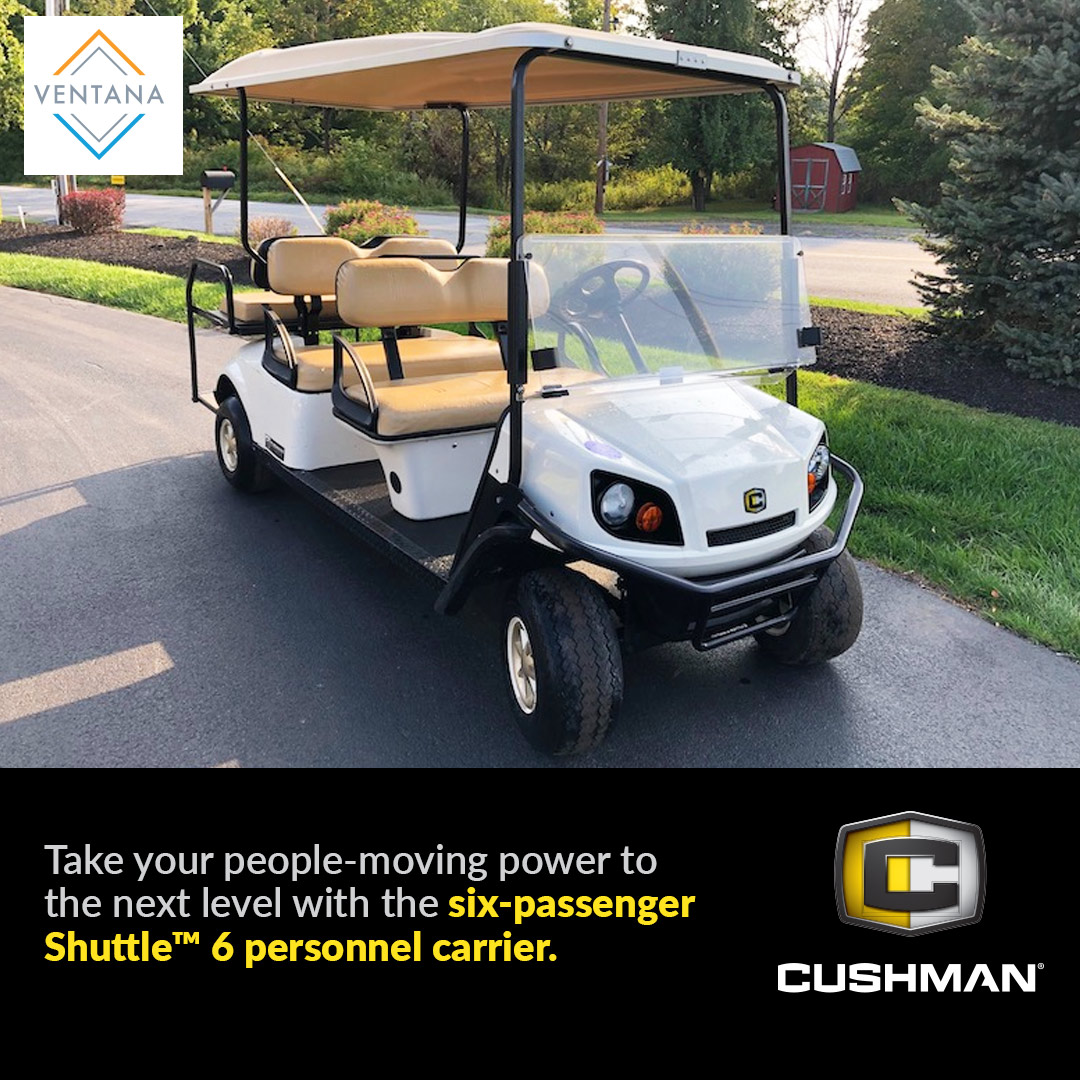 VentanaLLC's tweet photo. Cushman Shuttle™6 seat personnel carrier (Made in USA). Three rows of comfortable bench seating allow you to bring more people along for the ride. 

#passengervehicle #electricvehicle #shuttle6 #cushman #ventanallc #UAE #Saudiarabia #dubai #abudhabi #riyadh #tanseeqinvestment https://t.co/5TDo8Tw35t