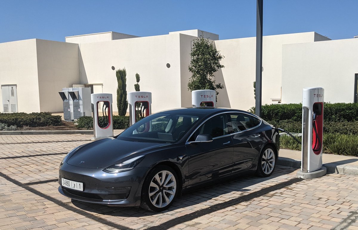 TeslaCharging's tweet photo. Supercharging goes to Africa

Tangier, Morocco (4 stalls) https://t.co/y9i0NfTaEk
Casablanca, Morocco (4 stalls) https://t.co/v06eZFfHIn https://t.co/de5LJWdz7i