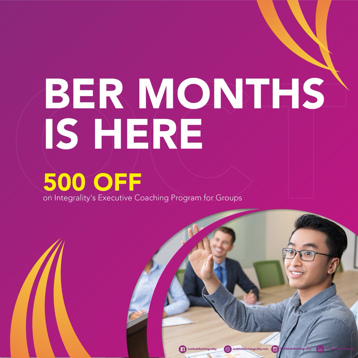 Integrality1's tweet photo. Enjoy learning with your friends by availing Integrality's Executive Coaching Program for Groups. Register this month and get P500 OFF discount from our Ber Months promo! Use the Code: Ber2021 to avail. https://t.co/SO81YAsZKS