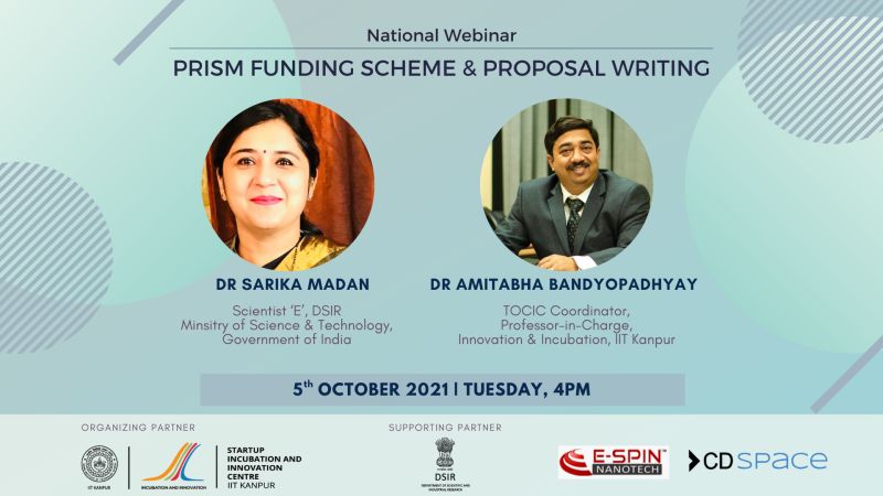 #Join Dr Sarika Madan and 
@abandopa
 on October 5 at 4 PM for the #NationalWebinar to understand DSIR PRISM #Program structure, the #applicationprocess, and program benefits.

#registernow : bit.ly/3kHie9X