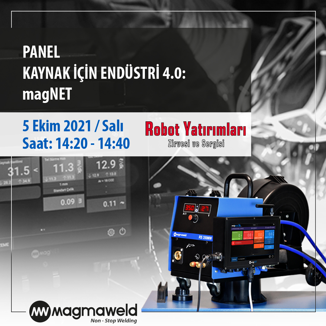 Magmaweld_Tr's tweet photo. Kaynağın geleceği dijital, gerçek zamanlı veri akışı ve analizi, yani Endüstri 4.0 'da. Robot Yatırımları Zirvesi süresince gerçekleşecek panel programında "Kaynaklı İmalat için Endüstri 4.0:magNET" konulu sunumumuz 5 Ekim Salı günü saat 14:20-14:40 arasında gerçekleştirilecektir https://t.co/AdY2f2FKYF