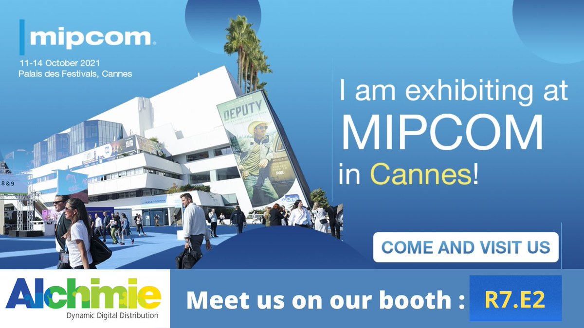 [SAVE THE DATE]

D-7 before #MIPCOM

Only a few days left...

We are so happy to participate in the #MIPCOM in Cannes and to meet you there!

From October 11th to 14th, meets us at our booth R7.E2.

More info 👉 bit.ly/3zQhdAY