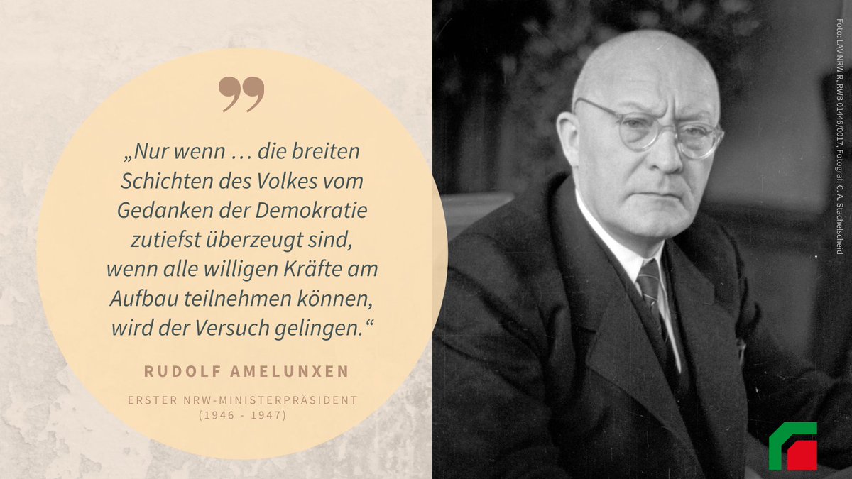 hdg_nrw's tweet photo. #ZitatdesTages Der erste (ernannte) Landtag von Nordrhein-Westfalen wird am 2. Oktober 1946 im Düsseldorfer Opernhaus eröffnet. Ministerpräsident Rudolf Amelunxen findet in seiner Ansprache deutliche Worte. #HdGNRW @Landtag_NRW https://t.co/e10CRqu6PU