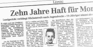 OpferNaziGewalt's tweet photo. 04.10.03, Leipzig: Thomas K. wird von einem Rechten durch Messerstiche so stark verletzt, dass er nachts den Verletzungen erliegt. Hintergründe: https://t.co/jrShQBEoMw https://t.co/dFlLQBxM2Z