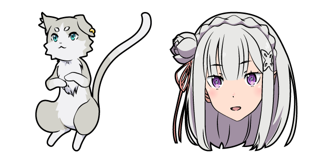 Custom Cursor on X: Emilia is an important character in Re:Zero - Starting  Life in Another World series. Anime cursor with Emilia and a Puck. # CustomCursor #Cursor #Fanart #anime #rezero    /