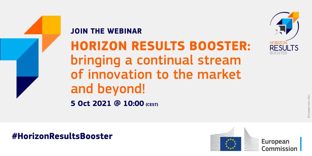 📢Are you looking for ways to boost the impact of your #research results under #EU-funded #FP7 or #H2020 ? 

Then you can't miss tomorrow's #webinar to learn about <a href="/HorizonBooster/">Booster</a>'s 🆓 services to support your D&amp;E! 

5⃣ October 2021 at 10:00 (CEST)

👉 europa.eu/!NGPxuu