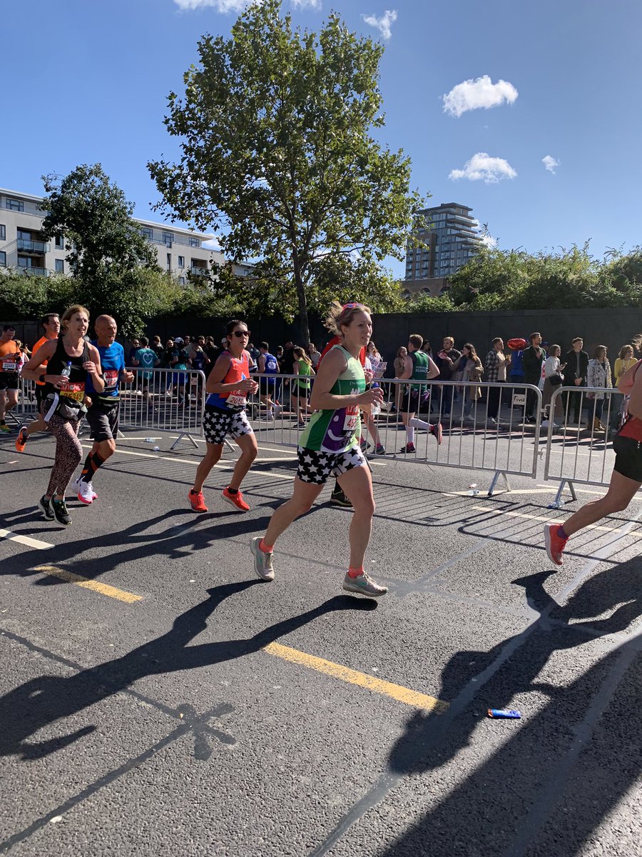 CorrieAndrea's tweet photo. So proud to see Stella at Mile 22 yesterday and her fantastic 3:39:11 marathon run for @CHSW Well done ๐ everyone! https://t.co/2ISJ0UhwpH
