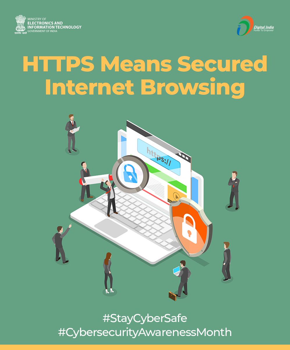 #CybersecurityAwarenessMonth | #cybersecurity | #StayDigitalSafe
HTTPS ensures data security over the network, mainly public networks like WiFi. HTTP is not encrypted &amp; is vulnerable to attackers who are eavesdropping &amp; can gain access to website database &amp; sensitive information.