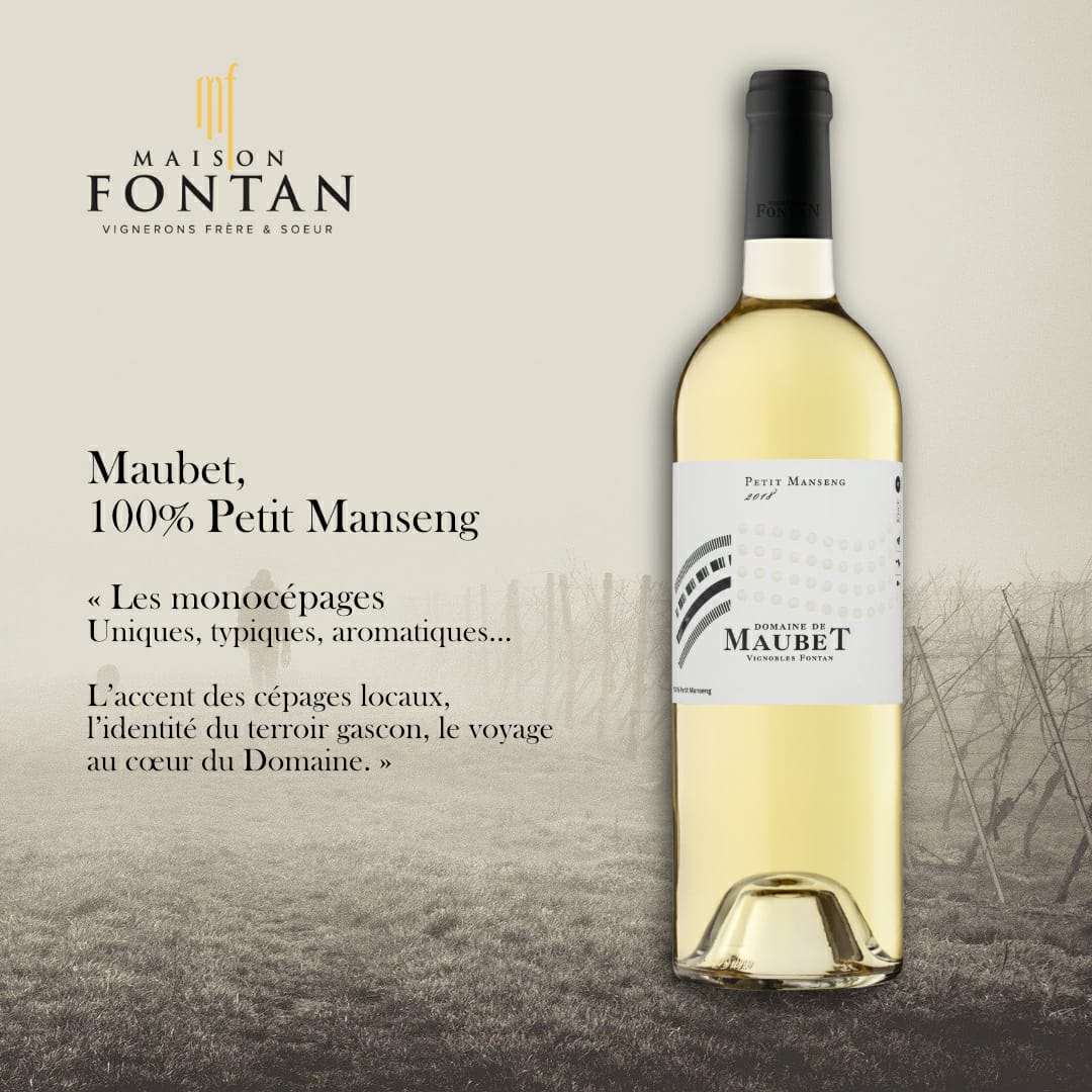 VignoblesF's tweet photo. #Monocepage 

Maubet
Côtes de Gascogne
100% #PetitManseng,

Ce #VinMoelleux jaune paille aux reflets ambrés vous séduira grâce à ces arômes intenses de miel et fruits secs

#cotesdegascogne #gascogne #manseng #vingourmand #vinplaisir https://t.co/Q8FI37iTGs