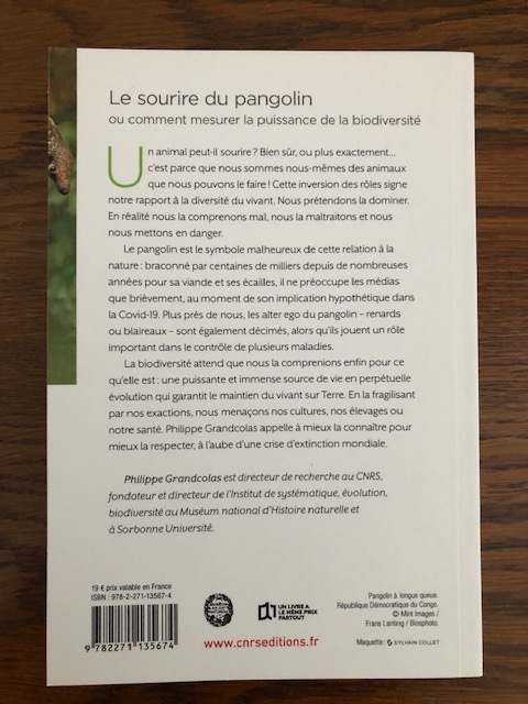 Philippe Grandcolas (@pgisyeb) on Twitter photo Mon livre "Le sourire du #pangolin" aux <a href="/CNRSEd/">CNRS Editions</a> sort en librairie le 7 Octobre ! Tant à dire sur la #biodiversité pour enfin prendre conscience de sa puissance
Un message d'espoir aussi avec le bonheur qu'elle nous procure quand on la respecte🐞🪱🦊🐸🦍🐙🦋🐘🐳🐟🦀🦅🌲🍄 Mon livre "Le sourire du #pangolin" aux <a href="/CNRSEd/">CNRS Editions</a> sort en librairie le 7 Octobre ! Tant à dire sur la #biodiversité pour enfin prendre conscience de sa puissance
Un message d'espoir aussi avec le bonheur qu'elle nous procure quand on la respecte🐞🪱🦊🐸🦍🐙🦋🐘🐳🐟🦀🦅🌲🍄
