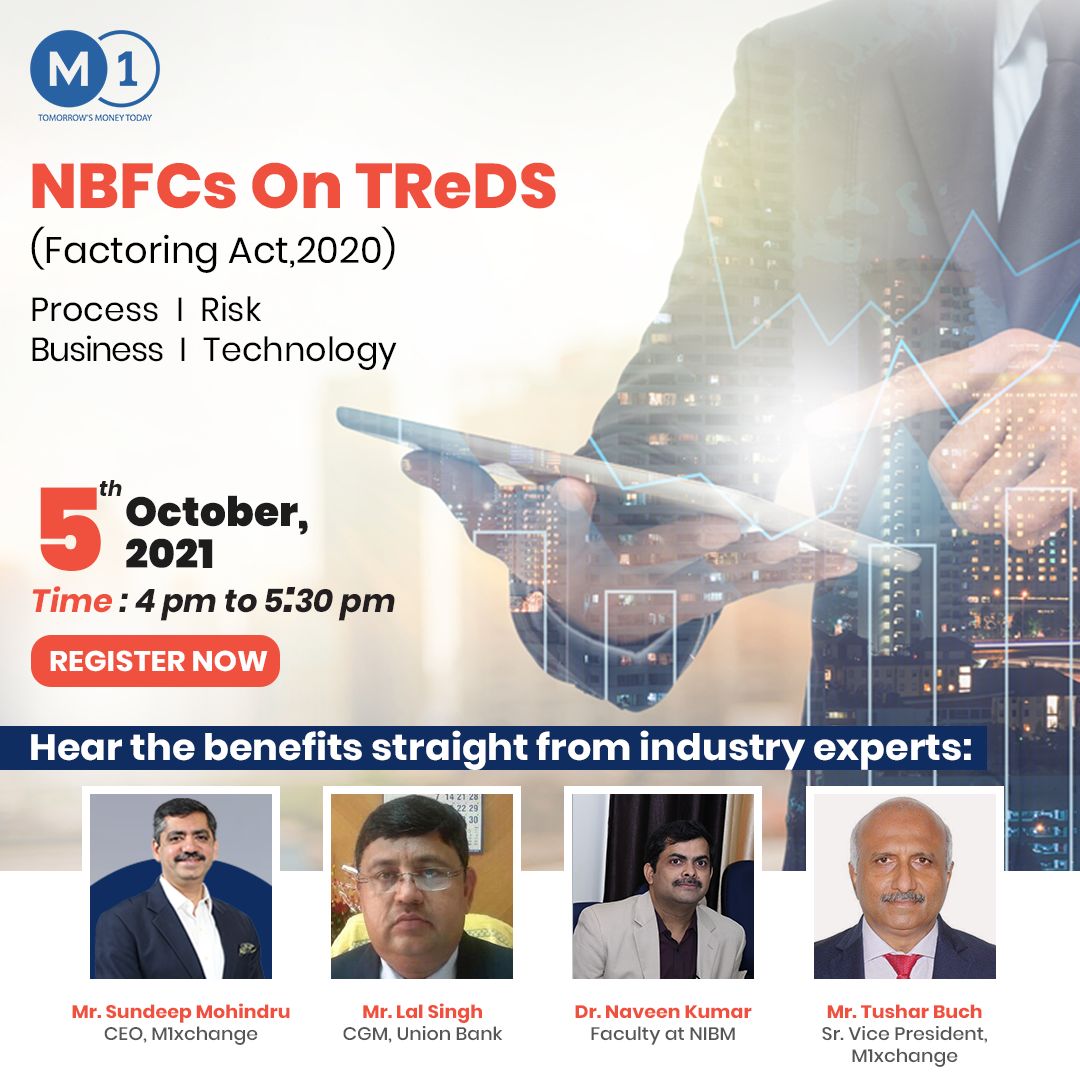 beenextVC's tweet image. Join #BEECommunity founder @SundeepMohindru, CEO of @M1xchange, and other industry experts on this webinar as they discuss the opportunities for #NBFCs under the new Factoring Act. 

Register here: bit.ly/NBFCsonTReDS