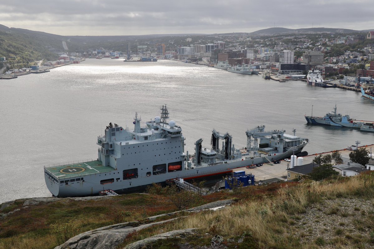 Slowly starting to arrange the photo I took in @CityofStJohns 

Here’s the view of the ship at the beginning of the walk, and at the end of the walk. 
#MVAsterix #CUTLASSFURY21