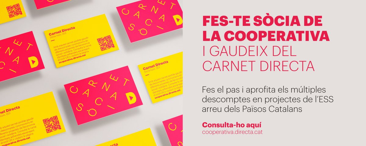 La_Directa's tweet photo. @femprocomuns @MensakasApp @ZumzeigCinema @KultCoop @eixarcolant @LahidraCoop @FProtesta @XES_cat @COS_Cooperativa @SomConnexio Ara, amb el #CarnetDirecta també tens descomptes en els serveis de @mensakas, films del @zumzeig, edicions de @KultCoop, productes de #LaRural, llibres d' @eixarcolant, eines i formacions de @femprocomuns i de @LahidraCoop, i abonaments del @FProtesta ➡️ https://t.co/g7RmuwdAcc https://t.co/BYeFaMbHDO
