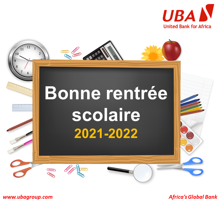 UBACongo's tweet photo. Bonne rentrée scolaire 2021/2022 à tous les élèves et beaucoup de courage aux parents d’élèves.
Préparez sereinement l'avenir de vos enfants avec les comptes épargnes #UBAMwana et #UBAAdo.
#RentréeScolaire #BackToSchool #BackToSchool2021 https://t.co/na8wNWsVGn