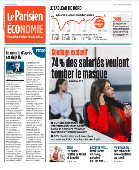 🔵Ce lundi, <a href="/le_Parisien/">Le Parisien</a> repense sa formule du supplément Economie !

Afin d'expliquer et anticiper ce qui change dans les entreprises, le cahier spécial dévoile une nouvelle rubrique sur numérique : Vie de bureau.

En kiosque et sur le numérique 🔽
leparisien.fr/vie-de-bureau/