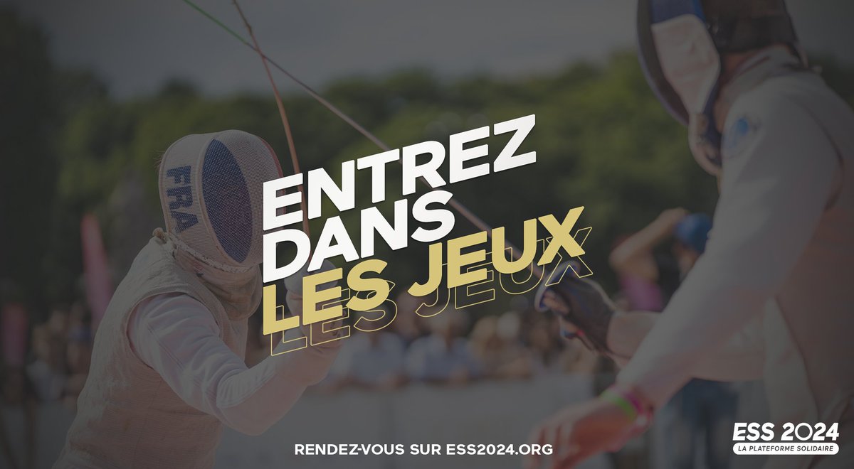 ESS 2024 (@ess2024) on Twitter photo Vous souhaitez contribuer aux Jeux inclusifs & solidaires de <a href="/Paris2024/">Paris 2024</a> ? Cette semaine, #ESS2024 vous fait découvrir chaque jour ses services, mais aussi des témoignages et retours d’expérience de lauréats de marchés des Jeux !
Vous aussi #EntrezdanslesJeux ! Vous souhaitez contribuer aux Jeux inclusifs & solidaires de <a href="/Paris2024/">Paris 2024</a> ? Cette semaine, #ESS2024 vous fait découvrir chaque jour ses services, mais aussi des témoignages et retours d’expérience de lauréats de marchés des Jeux !
Vous aussi #EntrezdanslesJeux !