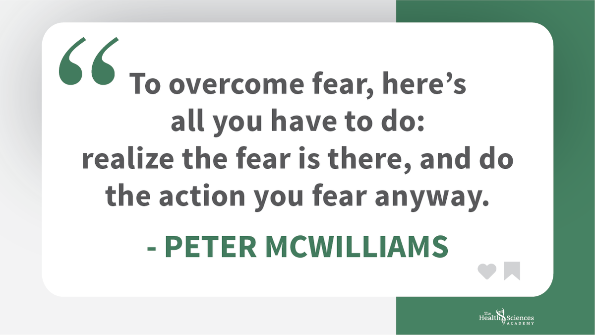 HealthScAcademy's tweet photo. So what’s been holding you back from chasing your passions?
Here is hoping that we all find the courage to step out from the shadows and conquer our fears this week.
#mondaymorning #mondaymorning #thsa https://t.co/uCCpSJrl0v