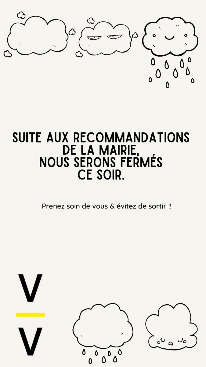 Ce soir, on reste au sec ! 
Prenez soin de vous :)