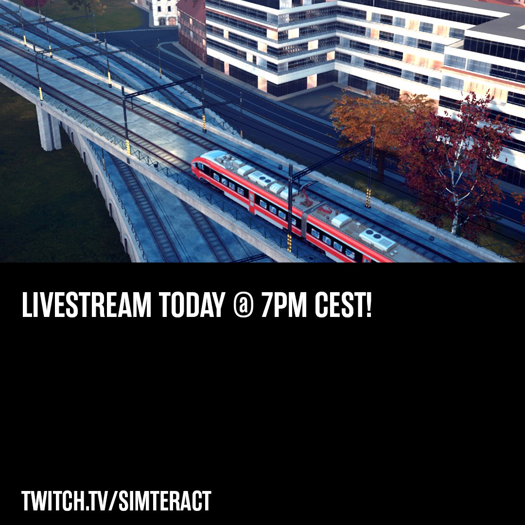 simteract's tweet image. We&apos;re streaming TODAY @ 7PM CEST! 

Come join the stream on #twitch and lets talk about @TrainLifeGame and the changes that happened over the weekend patch :)

twitch.tv/simteract

#gamedev #Gamedevstream #Indiestream #SupportSmallStreams #TwitchStreamers