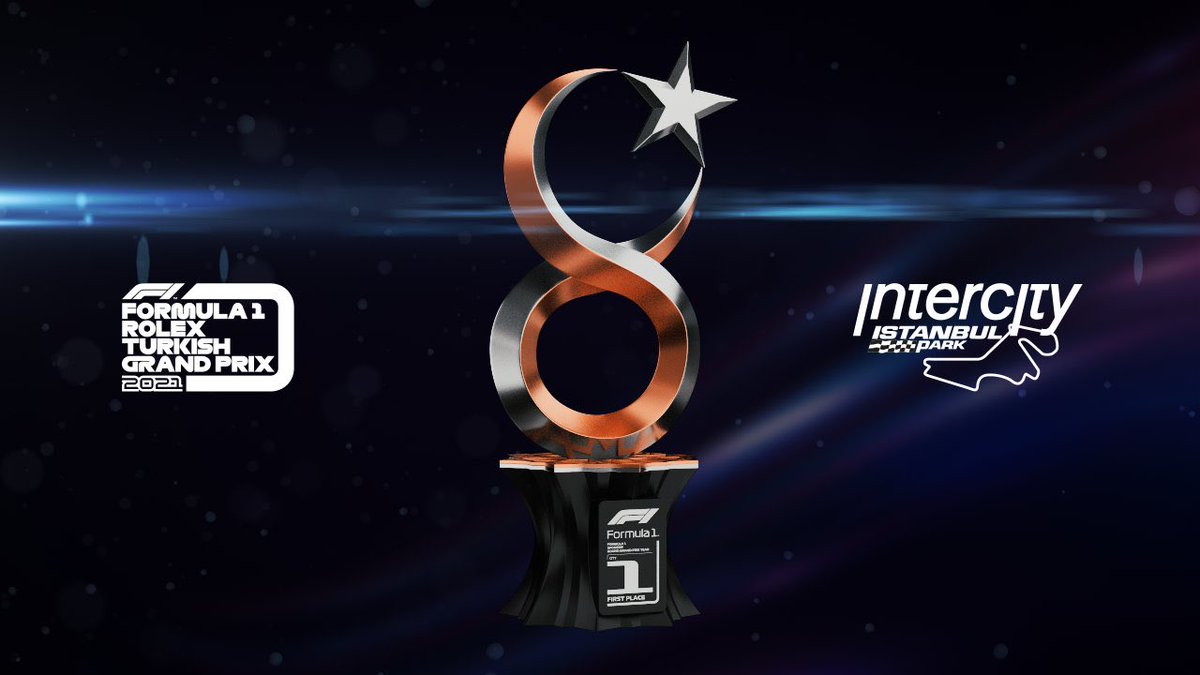 F1Krampon's tweet photo. 🇹🇷 2021 Türkiye GP’sinde verilecek kupa karşınızda. 

✍🏽 Intercity tarafından özel olarak tasarlanan bu kupa, eşsiz pistimizin meşhur 8. virajdan ilham alarak tasarlandı. 

#TurkishGP https://t.co/k184JChCb2