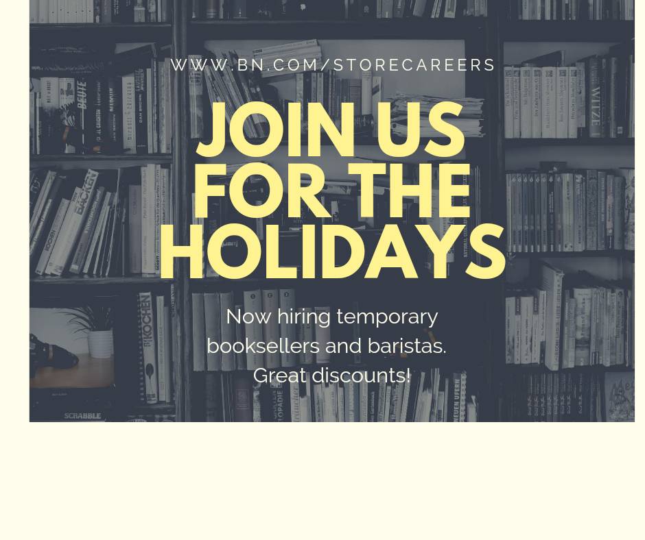 BN_ElmiraNY's tweet image. Looking for extra money for the holidays?  Enjoy awesome discounts and work with a wonderful group of booksellers and baristas!  #bn_elmirany #bookjob #barista #bookseller
bn.com/storecareers