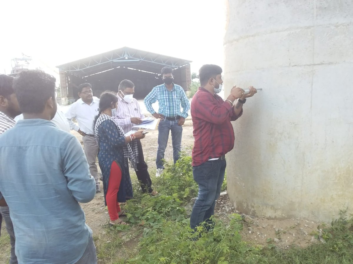 Er Laxmi Narayan Nayak, Chief Engineer, RDQP, with Er Manoj Kumar Tripathy, Chief Construction Engineer, Phulbani inspected Mahanadi Bridge Project on Athamalik Dhalapur. The team reviewed quality assurance plan followed during execution of work &amp; conducted Quality Control tests.