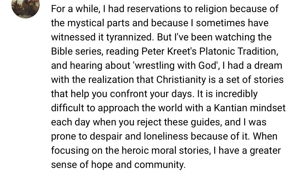 jordanbpeterson's tweet image. A not atypical YouTube comment...