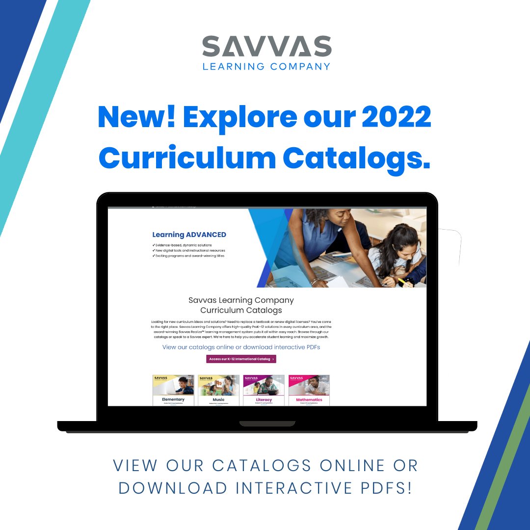 💻📖 Looking for new PreK-12 curriculum ideas and solutions? We’re here to help you accelerate student learning and maximize growth. View and download our 2022 catalogs today: ow.ly/GOsj102Zy7d #edchat #MovingLearningForward