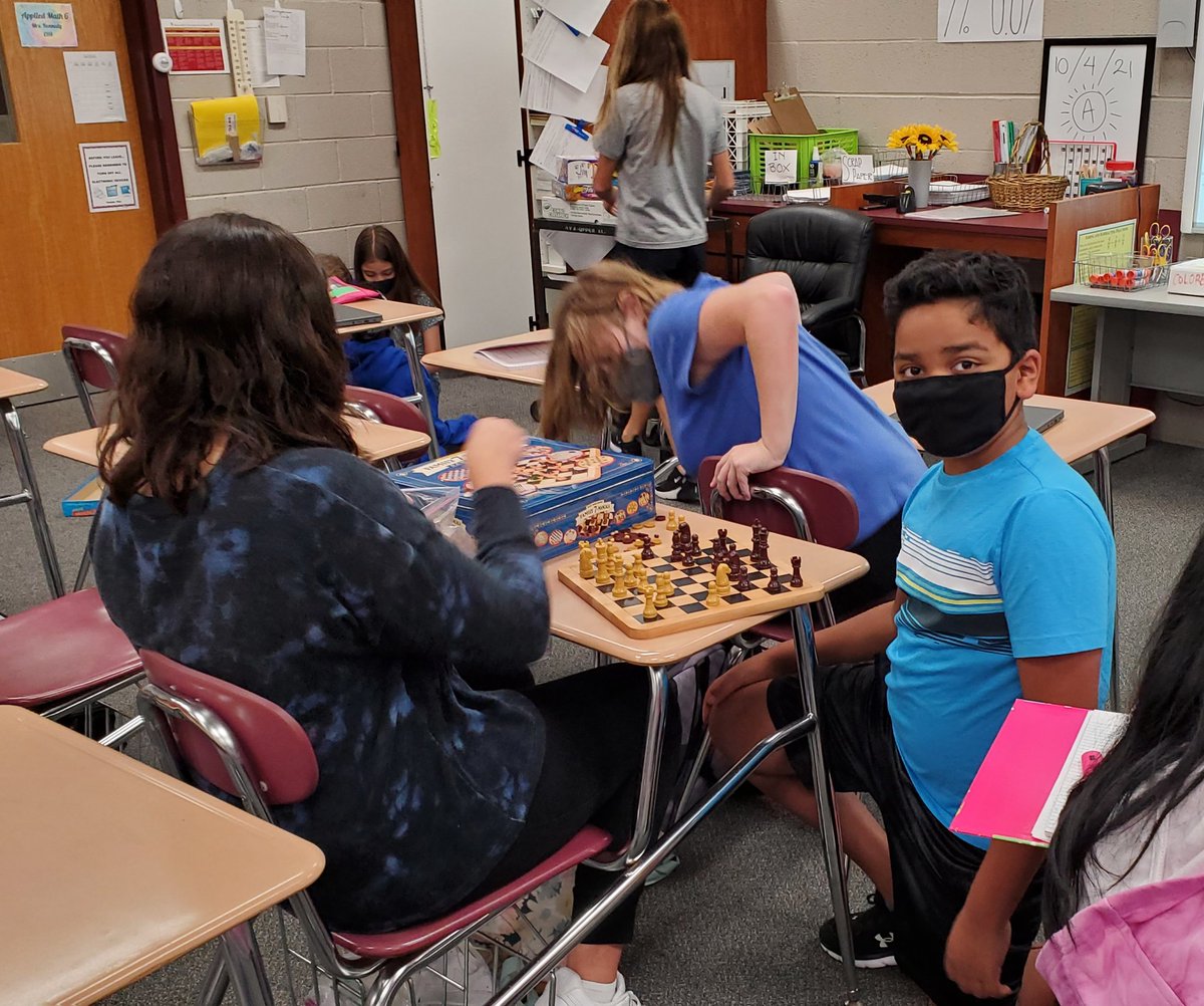 What do you do in class after a test and when the internet is not working?  Good old-fashioned board games!
