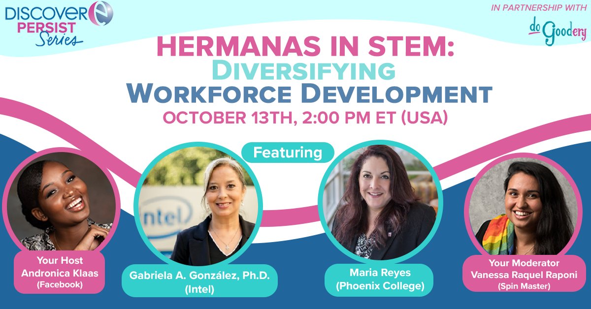 Connect with successful #LatinaWomenInSTEM by registering for the next episode of the #PersistSeries a FREE global speaker series bringing together thousands of women in #STEM careers 

Join us on October 13 at 2:00 pm ET (USA) Bit.ly/PersistOct2021

#SheCanSTEM #CareerAdvice