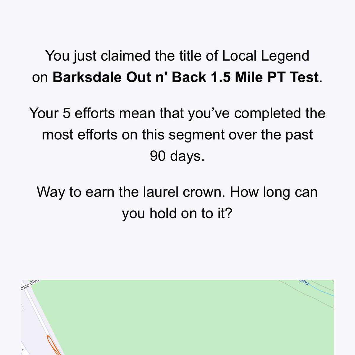 7 miles completed this morning and according to #Strava, I am a legend at Barksdale Air Force Base, Louisiana. 😂
#finishedwithaheartbeat  #vetetanssuicideawareness #keepmovingforward #AllGaveSomeAndSomeGaveAll #neverforgotten #HealthyBodyHealthyMind #NeverQuit #running #Garmin