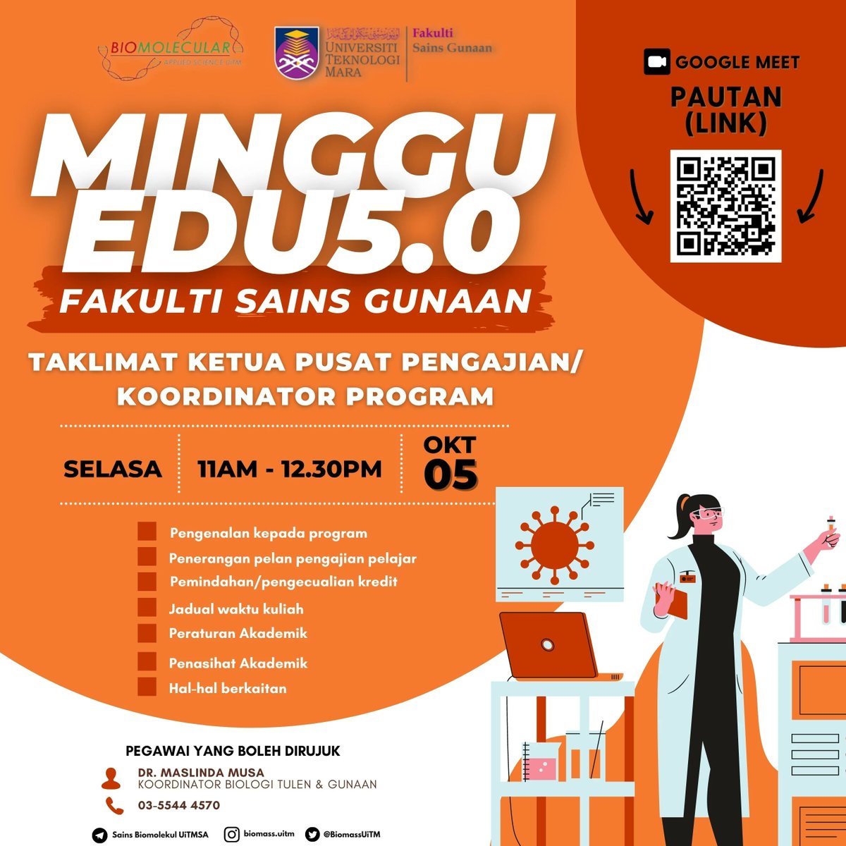 BiomassUiTM's tweet photo. ISNIN | 4 OKTOBER 2021

Assalamualaikum WBT
Salam Sejahtera
Salam UiTM diHatiku❤️
Salam FSG Padu💪🏻
Salam BIOMASSAwesome

[MINGGU EDU 5.0 @ FSG: TAKLIMAT KETUA PUSAT PENGAJIAN / KOORDINATOR PROGRAM AS244 (SAINS BIOMOLEKUL)] https://t.co/RHRSZzPG1X