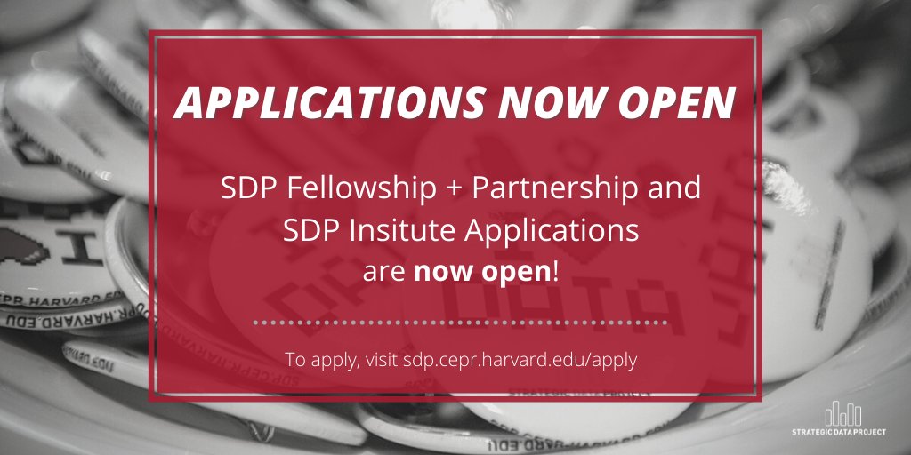 HarvardSDP's tweet photo. Applications are now open to join the Strategic Data Project! This is your opportunity to:
๐ค Become an #SDPfellow
๐ค Hire or nominate an SDP Fellow for your education organization
๐ฅ Send a team to #SDPinstitute
Visit https://t.co/GrbEn4qFT6 to get started! https://t.co/lBpI9eAJga