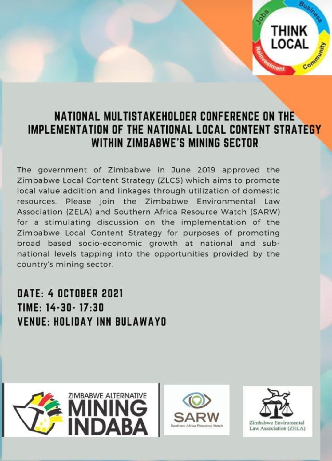 Zimbabwe Environmental Law Association (ZELA) on Twitter "ZAMI2021 continues.... Want to know