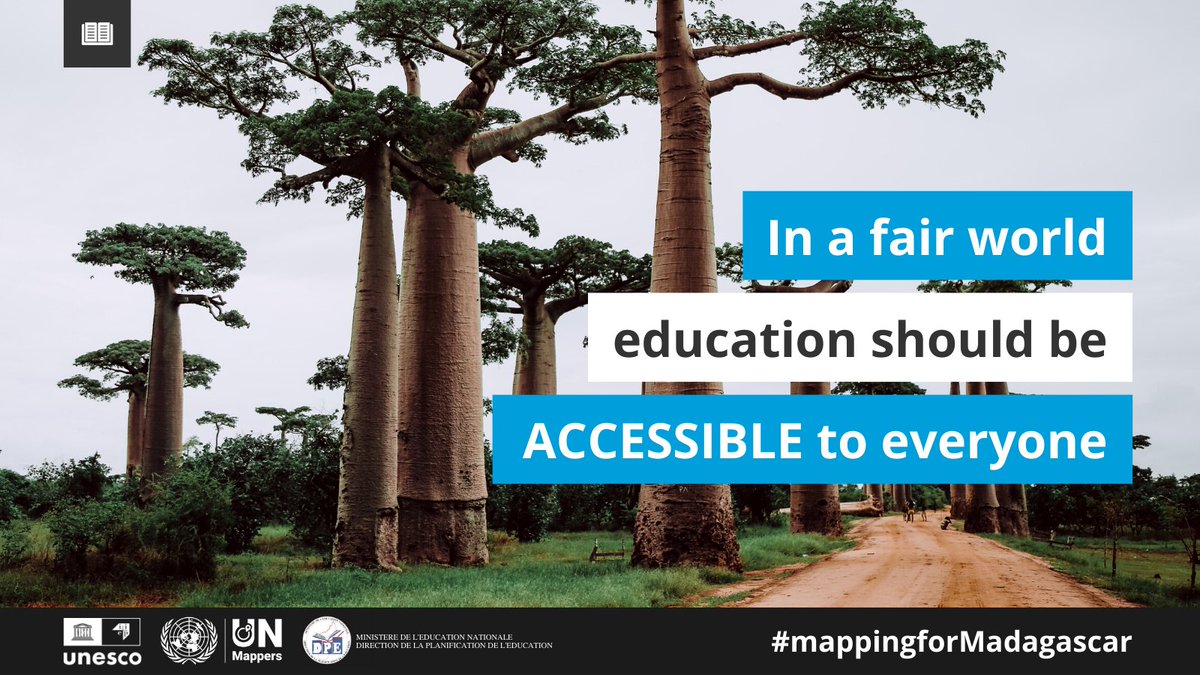 UN Mappers (@un_mappers) on Twitter photo 🎓UN Mappers, <a href="/IIEP_UNESCO/">IIEP-UNESCO</a> and the Malagasy Ministry of Education <a href="/Men_mada/">MEN MADAGASCAR</a> are launching a project to map the road network to help children reach schools safely from their homes.
🗺️Take the chance, support education!👉bit.ly/MDroadnet
#mappingforMadagascar #EDPlanning 🎓UN Mappers, <a href="/IIEP_UNESCO/">IIEP-UNESCO</a> and the Malagasy Ministry of Education <a href="/Men_mada/">MEN MADAGASCAR</a> are launching a project to map the road network to help children reach schools safely from their homes.
🗺️Take the chance, support education!👉bit.ly/MDroadnet
#mappingforMadagascar #EDPlanning