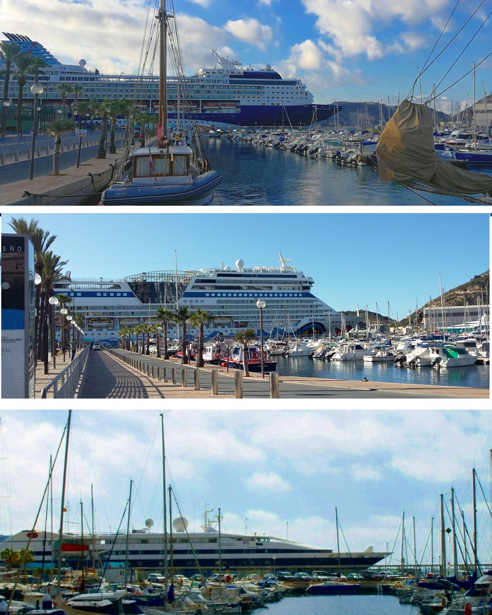 TuriCartagenaES's tweet photo. Hay una escala triple,damos la bienvenida al #Aidastella, #Clio y #MarellaExplorer2
There is a triple call,we give passengers on #Aidastella, #Clio and #MarellaExplorer2 the welcome
Wir haben einen dreifachen Kreuzfahrtanlauf,wir begrüßen #Aidastella, #Clio und #MarellaExplorer2 https://t.co/UAsqevx8fp