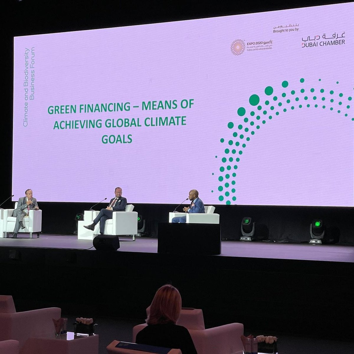 NIPDB's tweet photo. #ExpoTalks- Today Mr. Benedict Libanda, CEO of the Environmental Investment Fund (EIF) spoke at the Climate and Biodiversity Business Forum hosted during the #Expo2020Dubai.
Mr. Libanda spoke about the role of sustainable financing in advancing the global climate agenda. https://t.co/GVl4kGUC5M