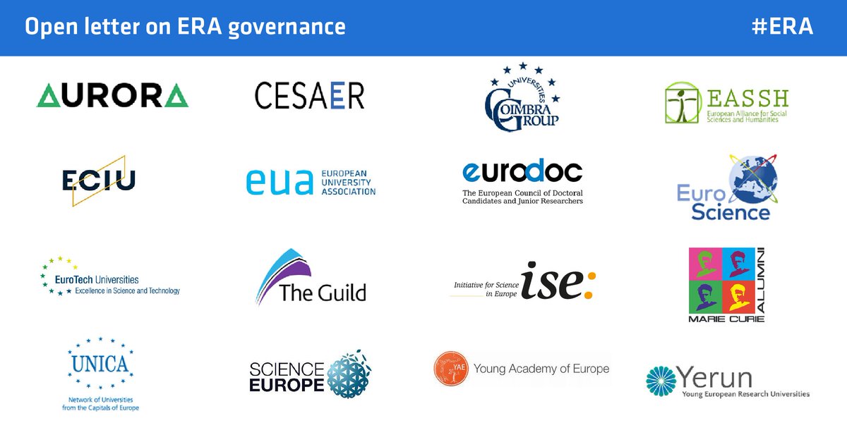 With 15 organizations,@Mariecurie_alum urges to include stakeholders in the #EuropeanResearchArea governance structure 

👉bit.ly/3oBCY5H

@GabrielMariya @EU_Commission @EU2021SI
@JEPaquetEU @EUScienceInnov @A_Panagopoulou  @SimonaKustec @EUCouncil @EUCouncilPress