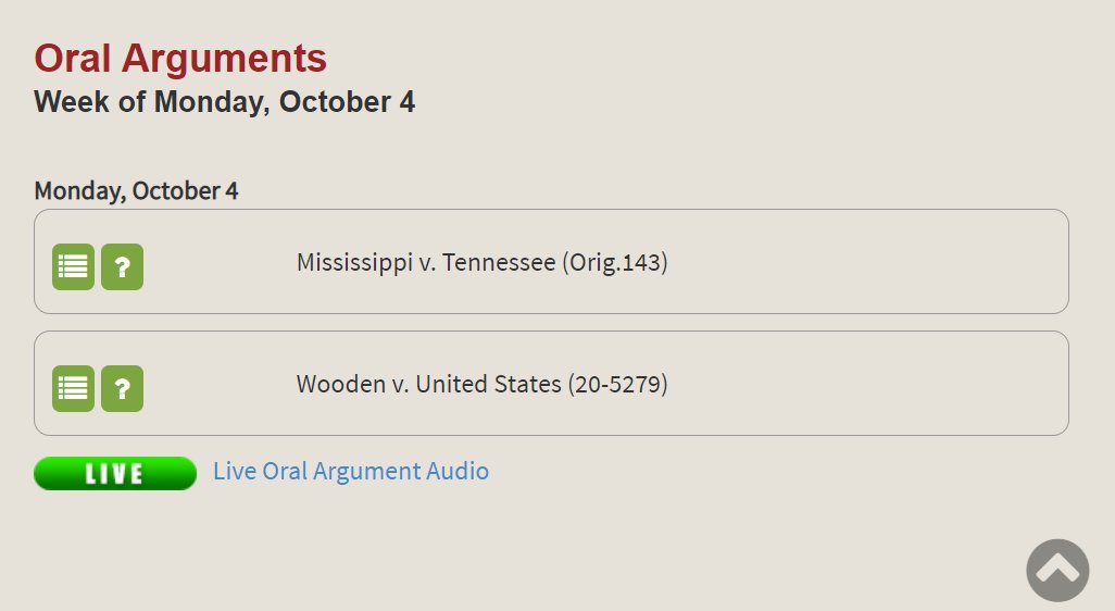 WheelerLydia's tweet photo. First time in history there's been an option right on the Supreme Court's website to listen to the arguments live. https://t.co/tzt4YLDhaH