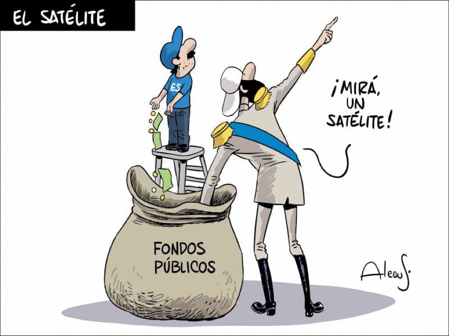 bavelarr's tweet photo. El Satélite. Por @Alecus62 en @elsalvadorcom. Ácido. https://t.co/AP2dJGTfOd