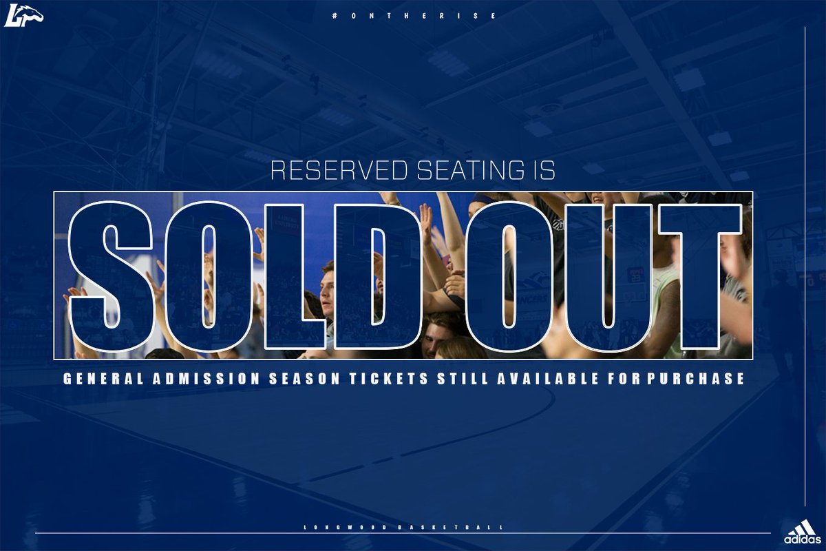 LongwoodMBB's tweet photo. 𝙎𝙊𝙇𝘿 𝙊𝙐𝙏

General admission tickets are still on sale!
🔗: https://t.co/pCyQCT8Mtk

#OnTheRise https://t.co/RniVuH1my9
