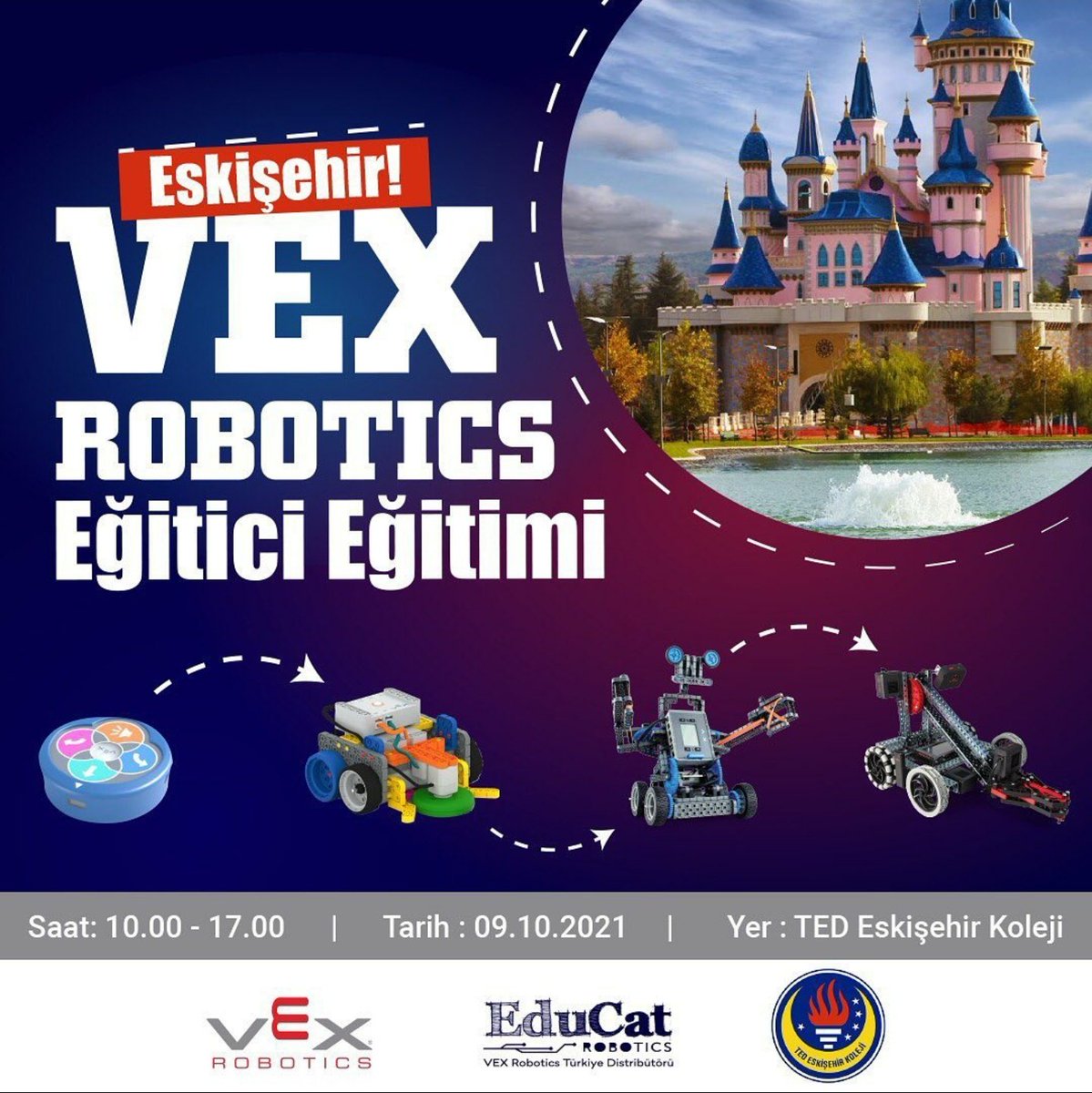 VEX Robotics Eğitici Eğitimi TED Eskişehir Koleji'nde Gerçekleşecek.

instagram.com/p/CUm7ExMNTCb/…