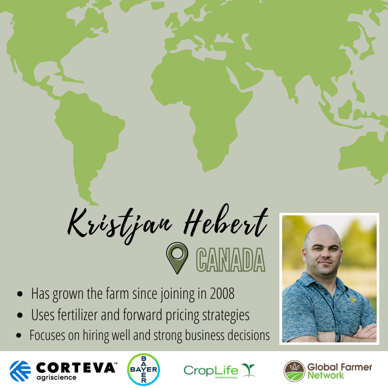 GlobalFarmerNet's tweet photo. Congratulations to @KristjanHebert who has been selected to the 2021 cohort of the #GlobalFarmer Network. Kristjan farms at Moosomin, Saskatchewan, Canada. https://t.co/IIR7ctczHw