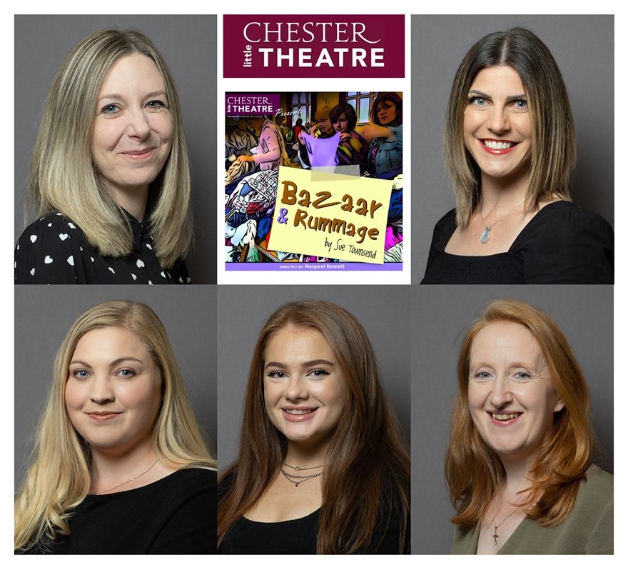 #MeetTheCast Here are the ladies bringing you Bazaar & Rummage.
Sian Collinson as Gwenda; Jenny Howett as Margaret; Jessica Hardern as Katrina; Felicity Parry as Fliss and Catherine Millar as Bell-Bell.

Come see them on stage! https://t.co/quf5h615yT https://t.co/woRg9zpgMp