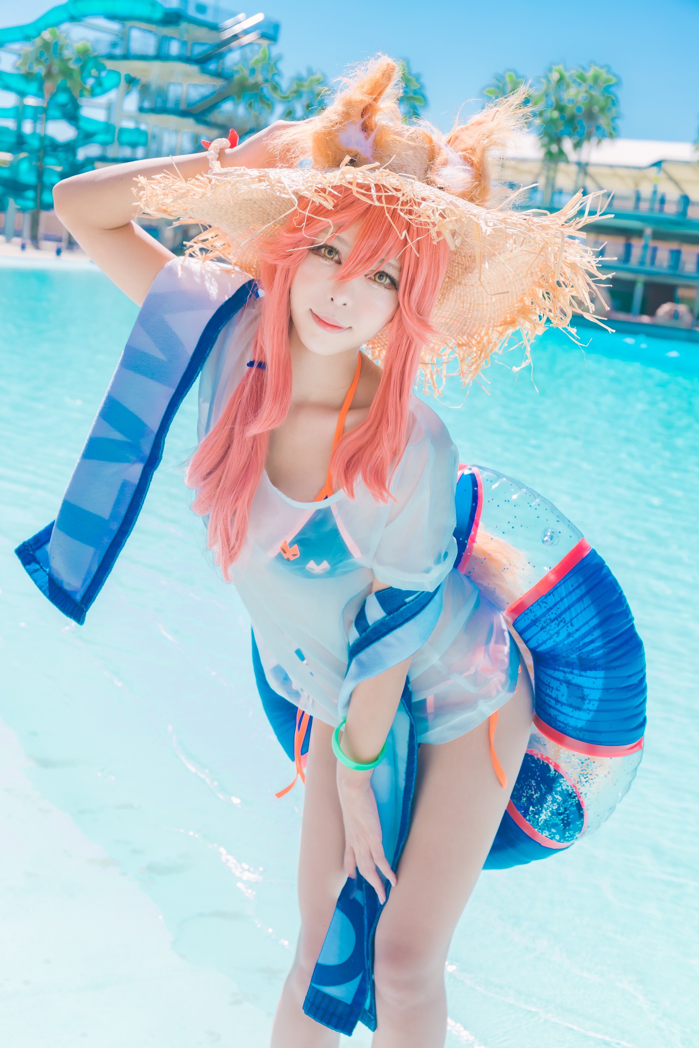 C063 Fate/fgo 玉藻の前 Lancer 水着 コスプレ5