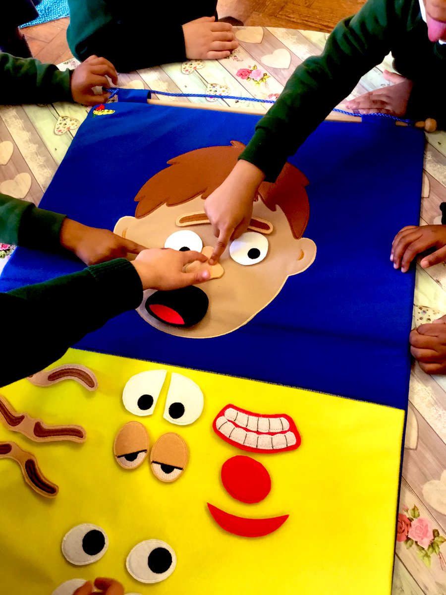 GoldfinchPrmry's tweet photo. Robin Class (Nursery) are learning to identify their emotions using Mr. Face. #emotions #allaboutme #Mrface https://t.co/wB8qavyg00