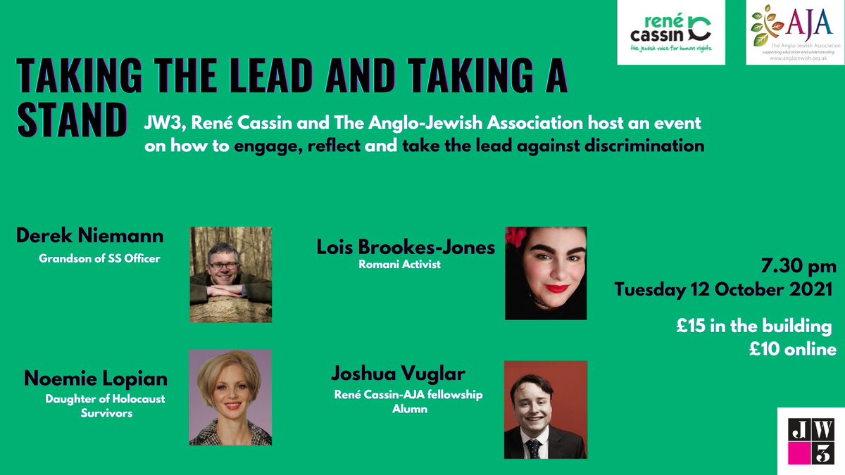 Rene_Cassin's tweet photo. Learning from the past, challenging the present and being hopeful for the future - Taking the Lead and Taking a Stand @JW3London @JewishAnglo @JoshVuglar @DerekNiemann @nolorelmini 
🗓️ 12 October 19:30 
tickets🎫https://t.co/ouTjy6kIB3 https://t.co/eo9cx7rQ02
