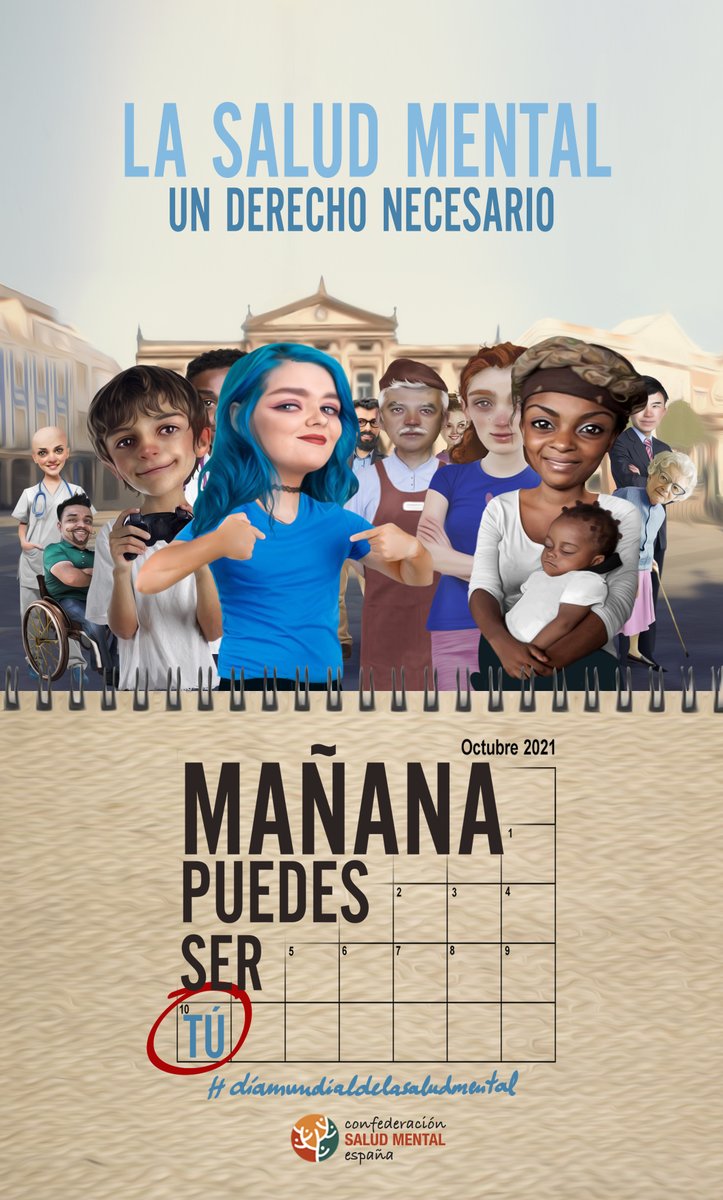 consaludmental's tweet photo. 👩🏾‍🎨🧑🏾‍🏫👷🏿‍♀️👩🏻‍💼🧑🏾‍⚕️👨🏿‍💻👩🏻‍🏭👩🏽‍🔧👨🏾‍🚀👩🏻‍✈️👨🏿‍⚖️👨🏽‍🍳🧕🏽👳🏾‍♂️ El objetivo del lema del #DíaMundialdelaSaludMental de este año es reclamar que la #SaludMental es un derecho de todas las personas, independientemente de su situación personal, económica, social, educativa, etc. https://t.co/epLRsFU64Z