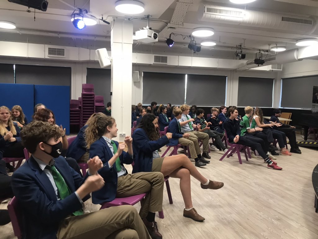 KewHouseDrama's tweet photo. Last week we had the pleasure of welcoming @Team_Splendid in to perform their fabulous version of #UBU and answer questions about their #SplendidStyle and process. #politicaltheatre #TheatreIsBack https://t.co/hSb4dAGcyM
